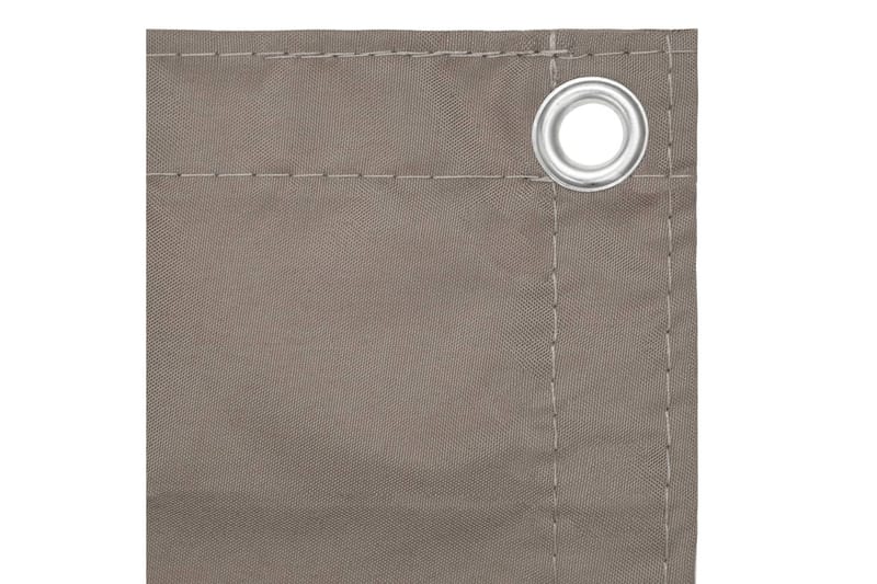 Balkongskärm taupe 75x600 cm oxfordtyg - Brun - Utemöbler - Solskydd - Skärmskydd & vindskydd