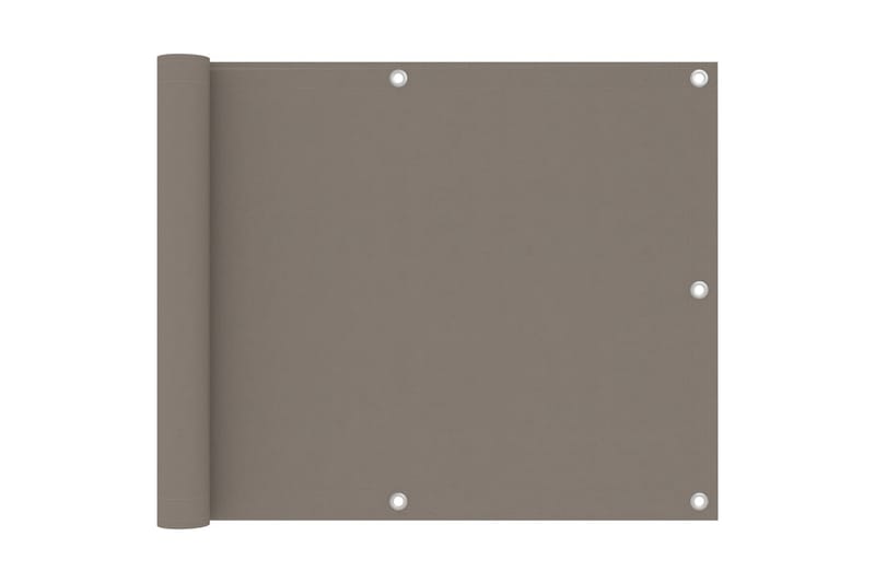 Balkongskärm taupe 75x600 cm oxfordtyg - Brun - Utemöbler - Solskydd - Skärmskydd & vindskydd