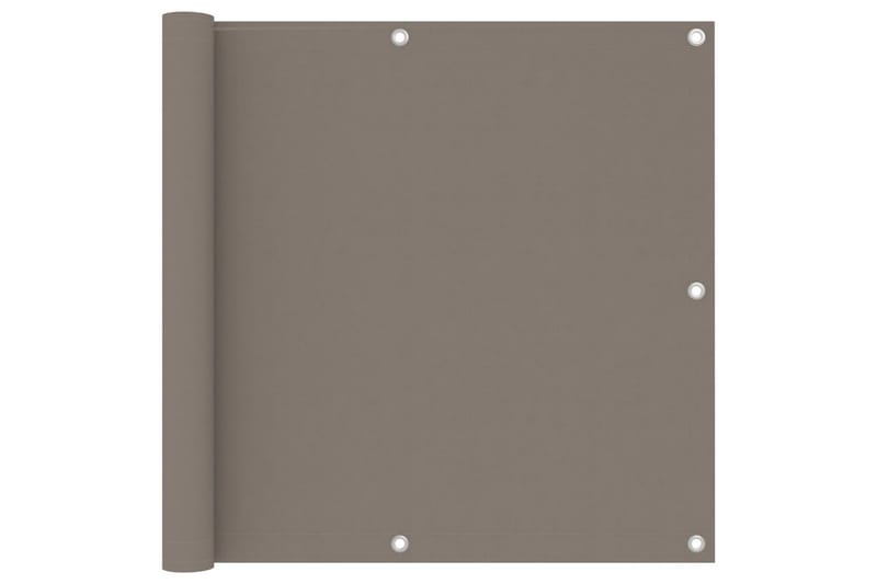 Balkongskärm taupe 90x300 cm oxfordtyg - Brun - Utemöbler - Solskydd - Skärmskydd & vindskydd