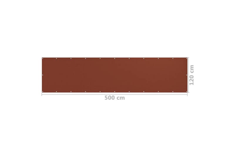 Balkongskärm terrakotta 120x500 cm HDPE - Terrakotta - Utemöbler - Solskydd - Skärmskydd & vindskydd