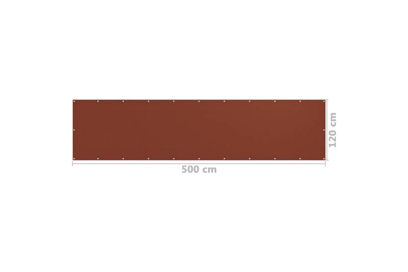 Balkongskärm terrakotta 120x500 cm HDPE - Terrakotta - Skärmskydd & vindskydd