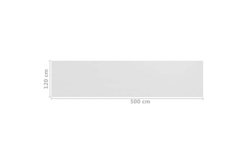 Balkongskärm vit 120x500 cm HDPE - Vit - Skärmskydd & vindskydd