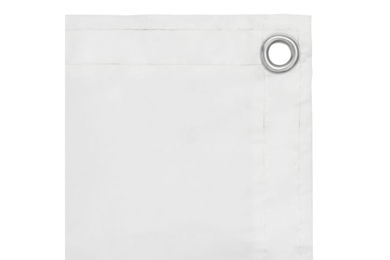 Balkongskärm vit 75x500 cm oxfordtyg - Vit - Utemöbler - Solskydd - Skärmskydd & vindskydd