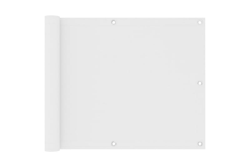 Balkongskärm vit 75x500 cm oxfordtyg - Vit - Utemöbler - Solskydd - Skärmskydd & vindskydd