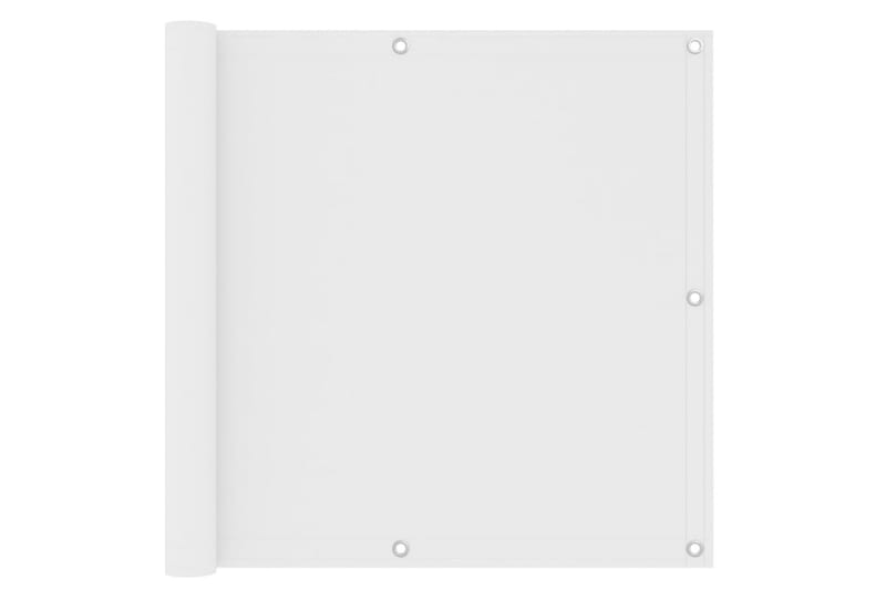 Balkongskärm vit 90x500 cm oxfordtyg - Vit - Utemöbler - Solskydd - Skärmskydd & vindskydd