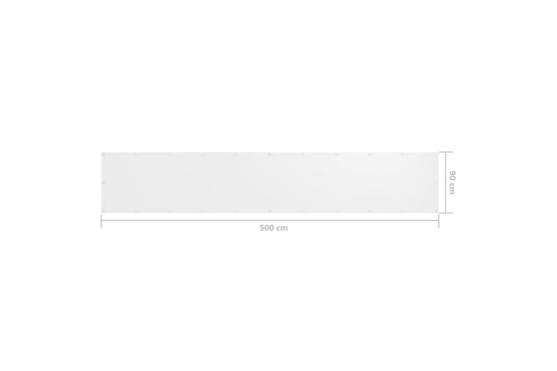 Balkongskärm vit 90x500 cm oxfordtyg - Vit - Skärmskydd & vindskydd