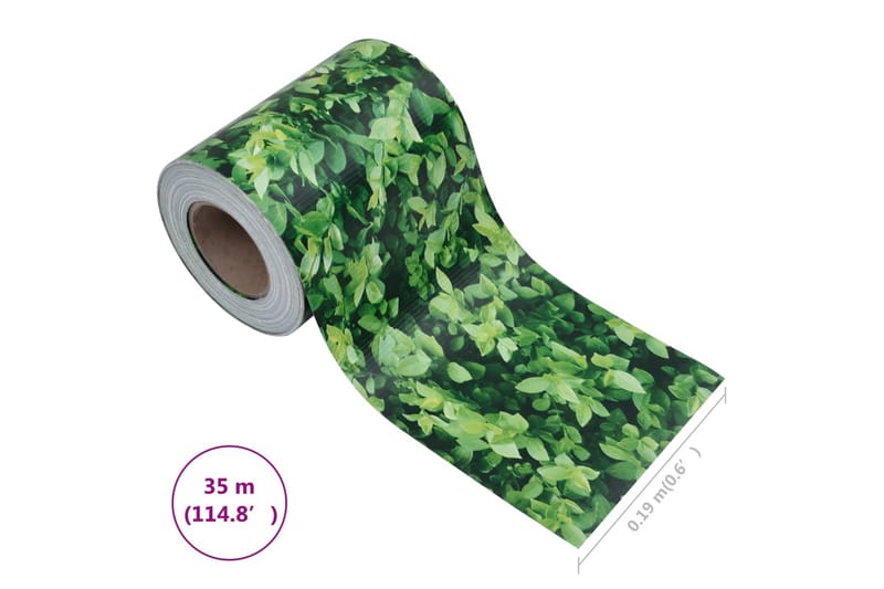 Insynsskydd för trädgården PVC 35x0,19 m grön - Grön - Utemöbler - Solskydd - Skärmskydd & vindskydd