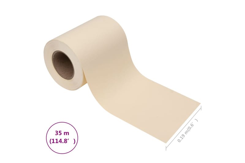 Insynsskydd för trädgården PVC 35x0,19 m gräddvit - Vit - Utemöbler - Solskydd - Skärmskydd & vindskydd