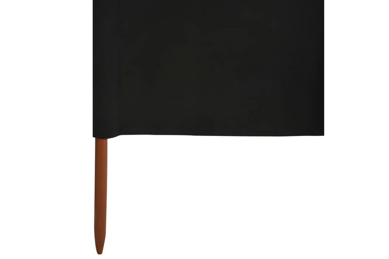Vindskydd 3 paneler tyg 400x80 cm svart - Svart - Skärmskydd & vindskydd