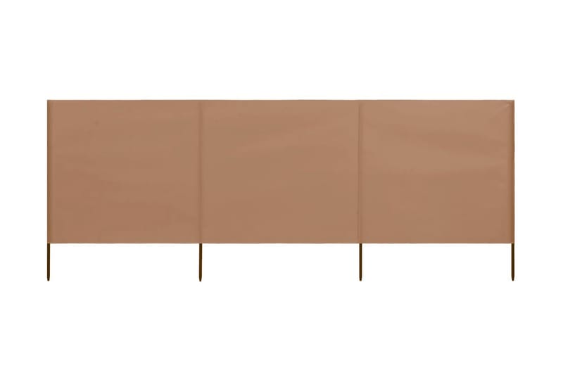 Vindskydd 3 paneler tyg 400x160 cm taupe - Brun - Utemöbler - Solskydd - Skärmskydd & vindskydd