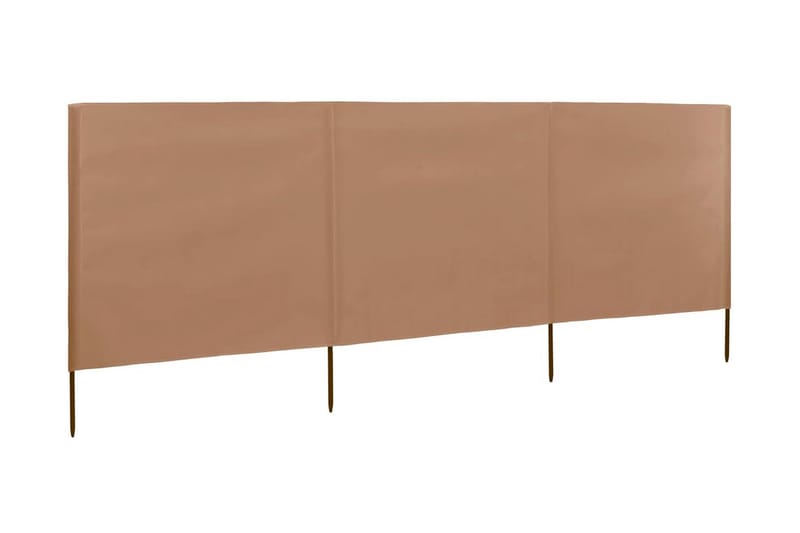Vindskydd 3 paneler tyg 400x160 cm taupe - Brun - Utemöbler - Solskydd - Skärmskydd & vindskydd