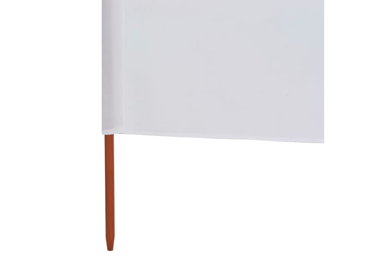Vindskydd 3 paneler tyg 400x80 cm sandvit - Vit - Utemöbler - Solskydd - Skärmskydd & vindskydd