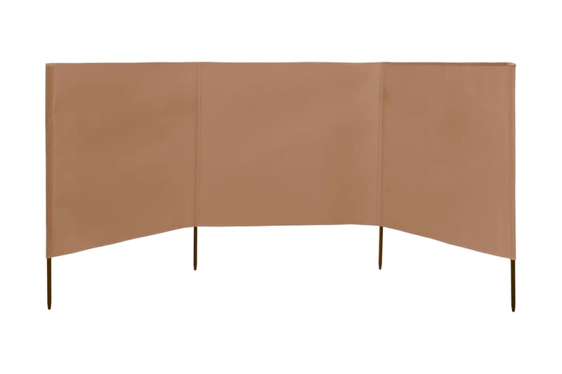 Vindskydd 3 paneler tyg 400x80 cm taupe - Brun - Utemöbler - Solskydd - Skärmskydd & vindskydd