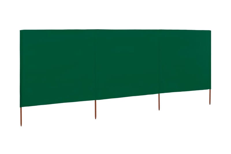 Vindskydd 3 paneler tyg 400x160 cm grön - Grön - Utemöbler - Solskydd - Skärmskydd & vindskydd