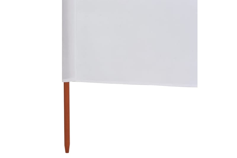 Vindskydd 3 paneler tyg 400x160 cm sandvit - Vit - Utemöbler - Solskydd - Skärmskydd & vindskydd