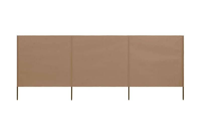 Vindskydd 3 paneler tyg 400x120 cm taupe - Brun - Utemöbler - Solskydd - Skärmskydd & vindskydd