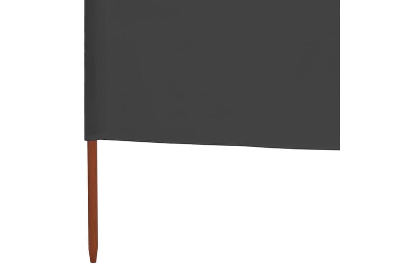 Vindskydd 5 paneler tyg 600x120 cm antracit - Grå - Skärmskydd & vindskydd