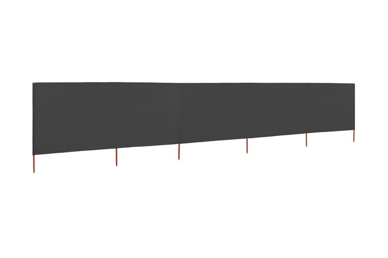 Vindskydd 5 paneler tyg 600x160 cm antracit - Grå - Utemöbler - Solskydd - Skärmskydd & vindskydd