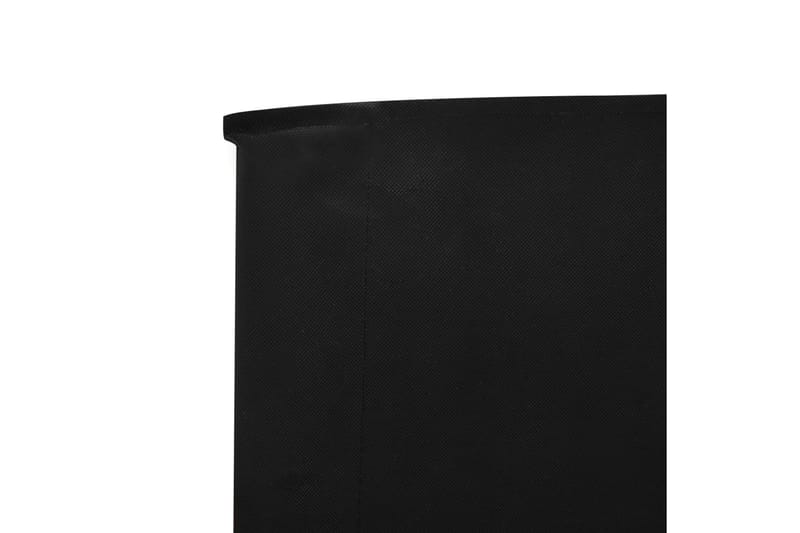 Vindskydd 5 paneler tyg 600x80 cm svart - Svart - Utemöbler - Solskydd - Skärmskydd & vindskydd