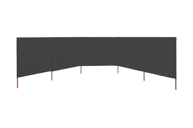 Vindskydd 5 paneler tyg 600x80 cm antracit - Grå - Utemöbler - Solskydd - Skärmskydd & vindskydd