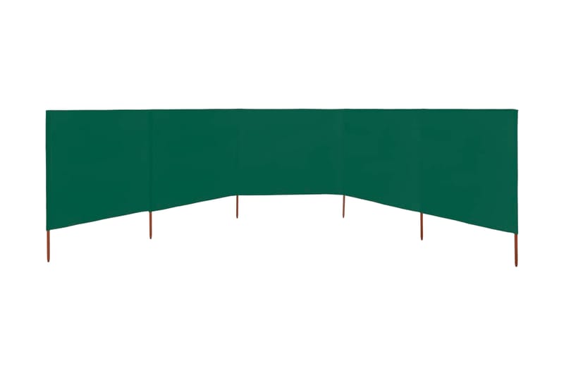 Vindskydd 5 paneler tyg 600x80 cm grön - Grön - Utemöbler - Solskydd - Skärmskydd & vindskydd