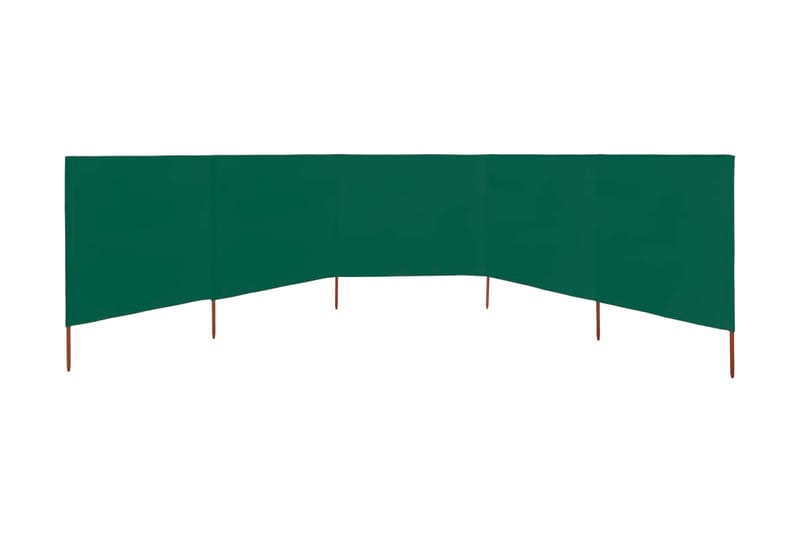 Vindskydd 5 paneler tyg 600x160 cm grön - Grön - Skärmskydd & vindskydd