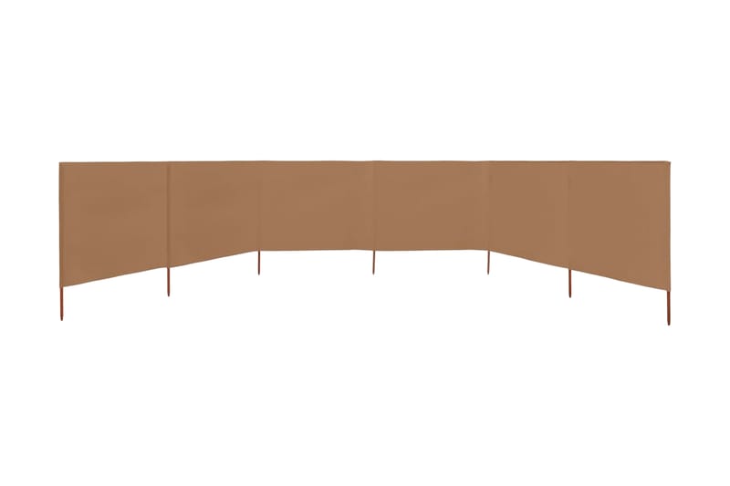 Vindskydd 6 paneler tyg 800x160 cm taupe - Brun - Utemöbler - Solskydd - Skärmskydd & vindskydd