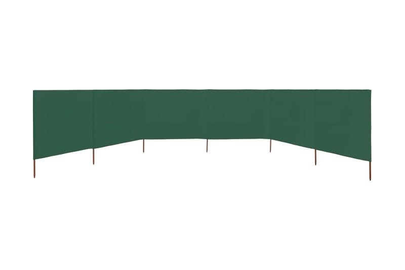 Vindskydd 6 paneler tyg 800x80 cm grön - Grön - Skärmskydd & vindskydd