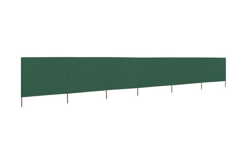Vindskydd 6 paneler tyg 800x80 cm grön - Grön - Skärmskydd & vindskydd