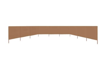 Vindskydd 9 paneler tyg 1200x80 cm taupe