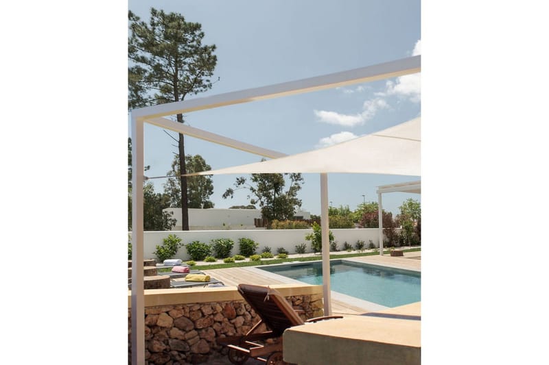 Skuggsegel Lukka Vit, Triangulär - Vit, Triangulär - Utemöbler - Solskydd - Solsegel