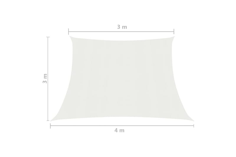 Solsegel 160 g/m² vit 3/4x3 m HDPE - Vit - Utemöbler - Solskydd - Solsegel