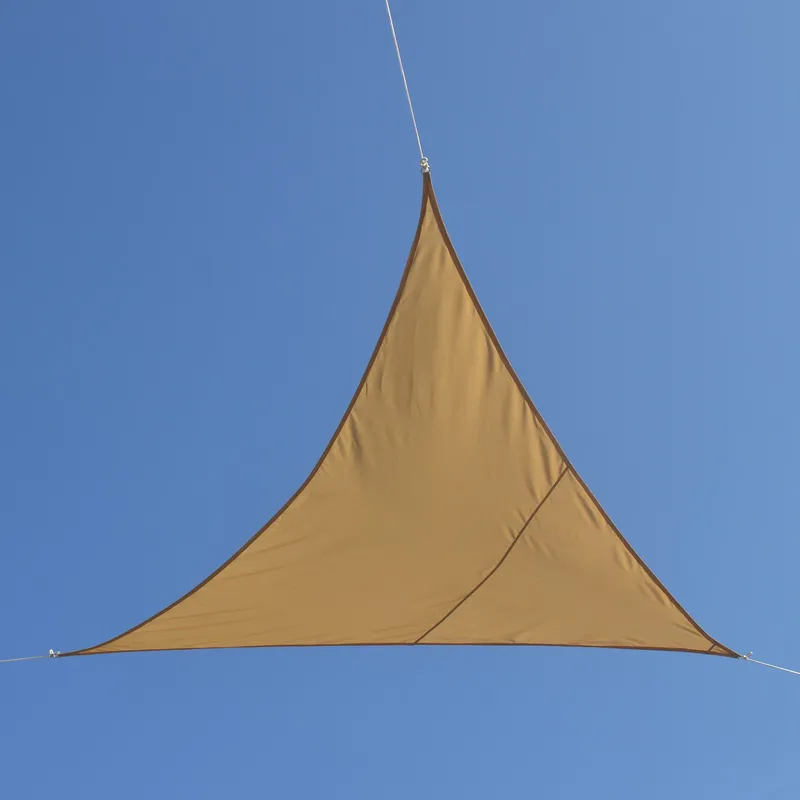 Solsegel 5 x 5 x 5m | Trekantig | Beige - Utemöbler - Solskydd - Solsegel