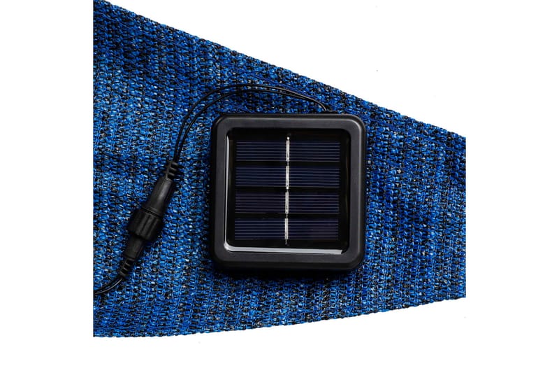 HI Solsegel med 100 LED-lampor ljusblå 3,6x3,6x3,6 m - Blå - Solsegel