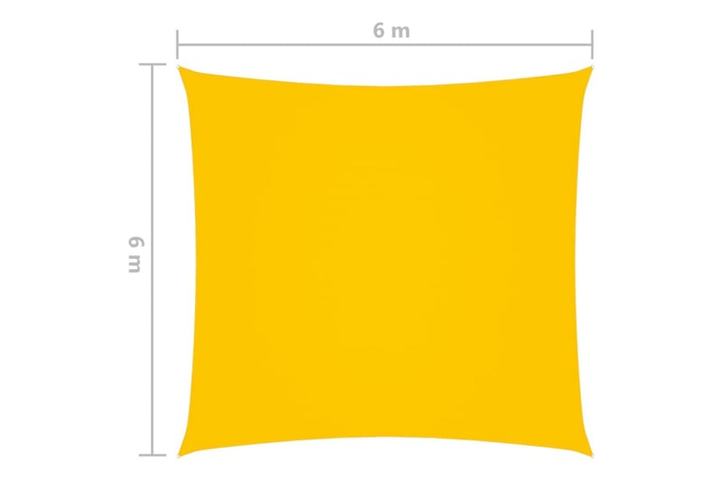 Solsegel oxfordtyg fyrkantigt 6x6 m gul - Gul - Utemöbler - Solskydd - Solsegel