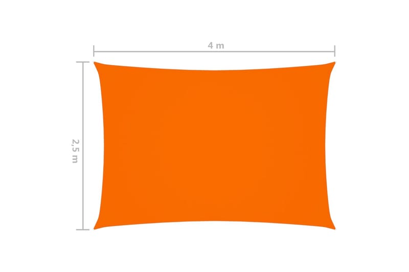 Solsegel oxfordtyg rektangulärt 2,5x4 m orange - Orange - Utemöbler - Solskydd - Solsegel