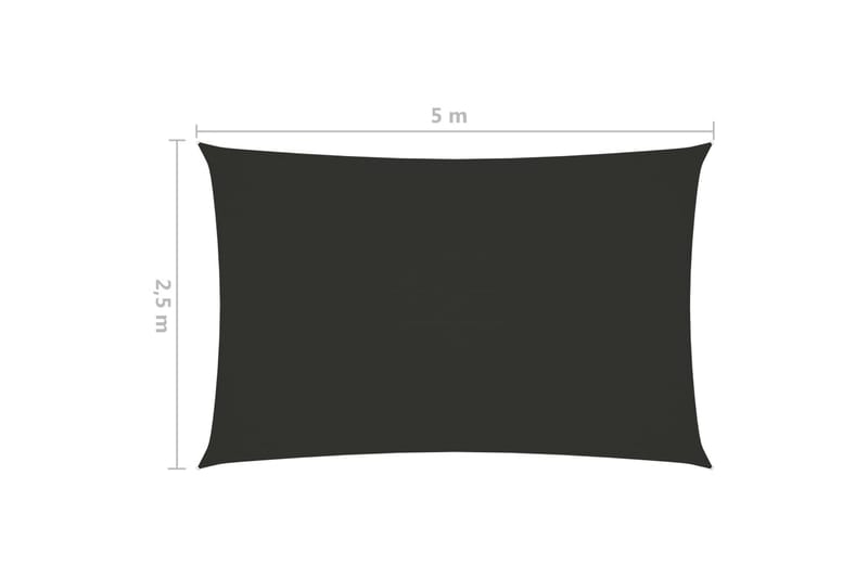 Solsegel oxfordtyg rektangulärt 2,5x5 m antracit - Grå - Utemöbler - Solskydd - Solsegel