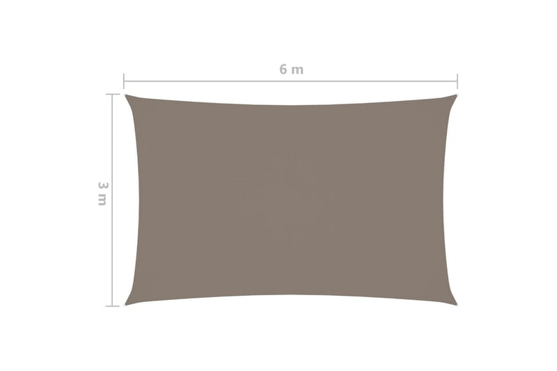 Solsegel oxfordtyg rektangulärt 3x6 m taupe - Brun - Utemöbler - Solskydd - Solsegel