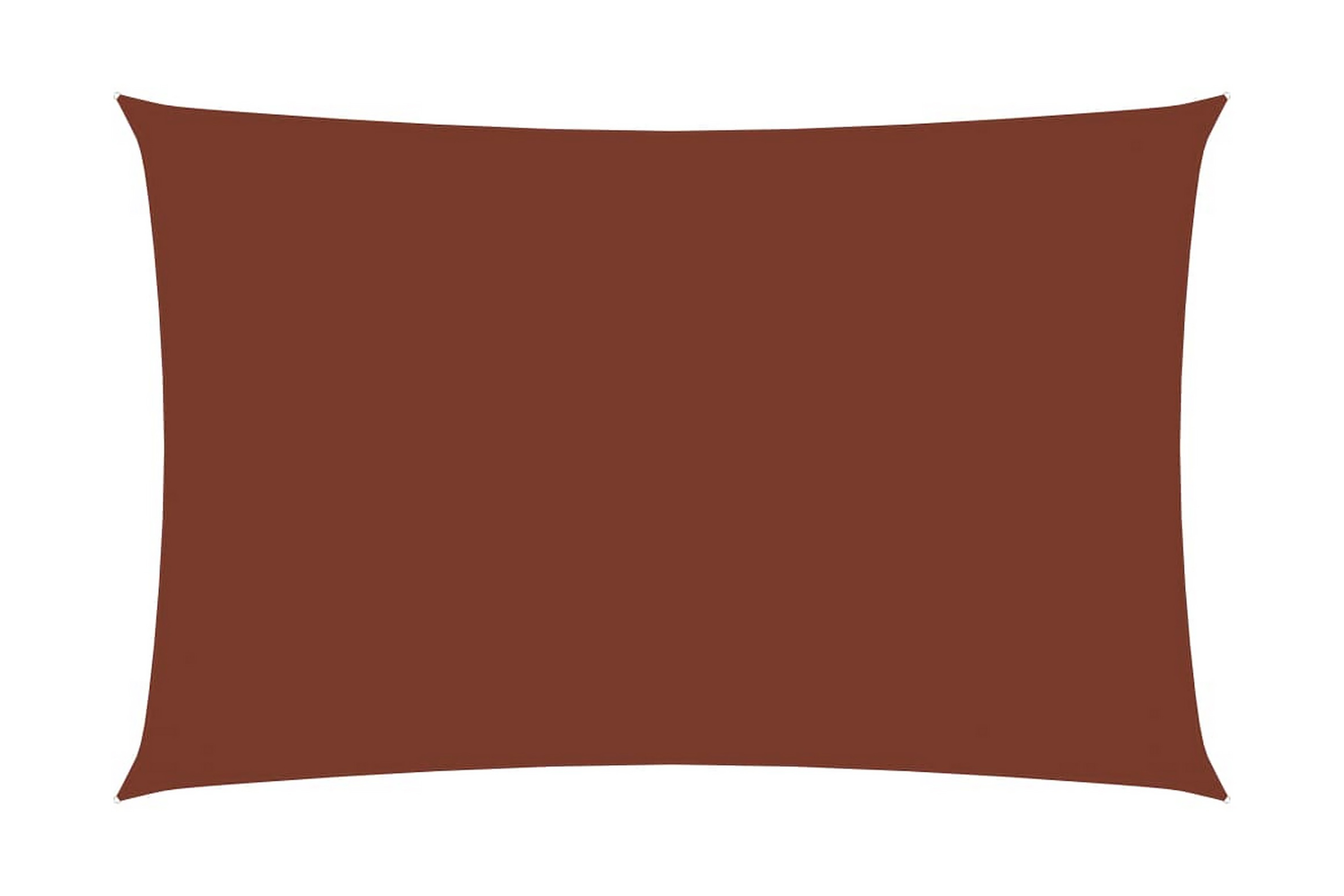 Solsegel oxfordtyg rektangulärt 4×7 m terrakotta – Brun