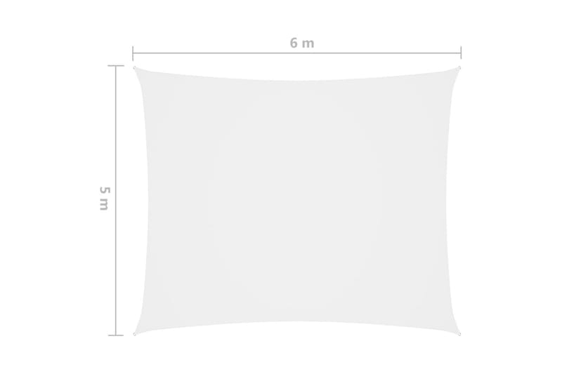 Solsegel oxfordtyg rektangulärt 5x6 m vit - Vit - Utemöbler - Solskydd - Solsegel