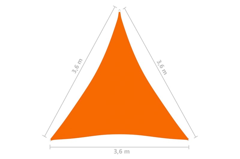 Solsegel oxfordtyg trekantigt 3,6x3,6x3,6 m orange - Orange - Utemöbler - Solskydd - Solsegel