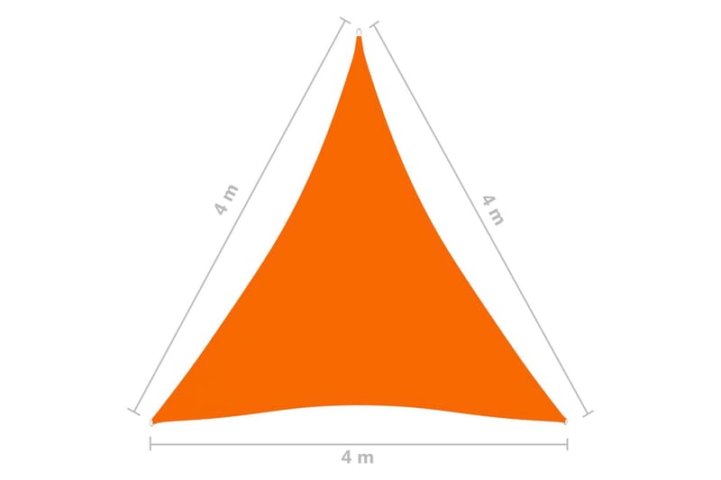 Solsegel oxfordtyg trekantigt 4x4x4 m orange - Orange - Utemöbler - Solskydd - Solsegel