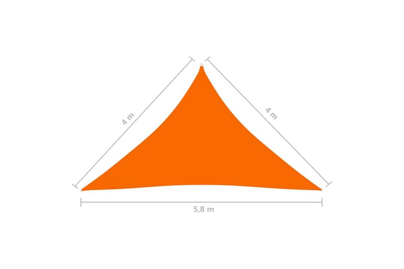 Solsegel oxfordtyg trekantigt 4x4x5,8 m orange - Orange - Utemöbler - Solskydd - Solsegel