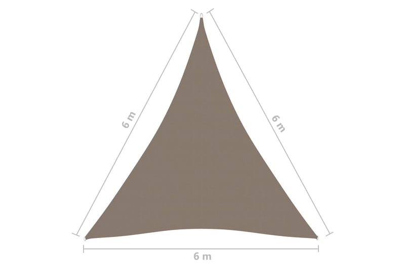 Solsegel oxfordtyg trekantigt 6x6x6 m taupe - Brun - Utemöbler - Solskydd - Solsegel