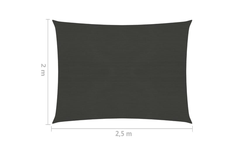 Solsegel 160 g/m² antracit 2x2,5 m HDPE - Antracit - Solsegel