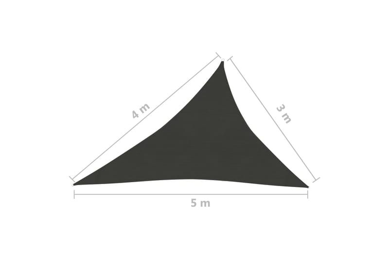 Solsegel 160 g/m² antracit 3x4x5 m HDPE - Antracit - Solsegel