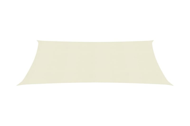Solsegel 160 g/m² gräddvit 4x5 m HDPE - Vit - Utemöbler - Solskydd - Solsegel