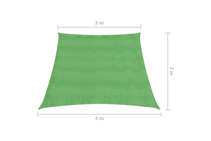 Solsegel 160 g/m² ljusgrön 3/4x2 m HDPE - Ljusgrön - Utemöbler - Solskydd - Solsegel