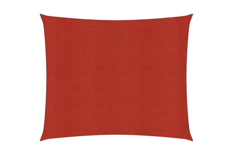 Solsegel 160 g/m² röd 3,6x3,6 m HDPE - Röd - Solsegel