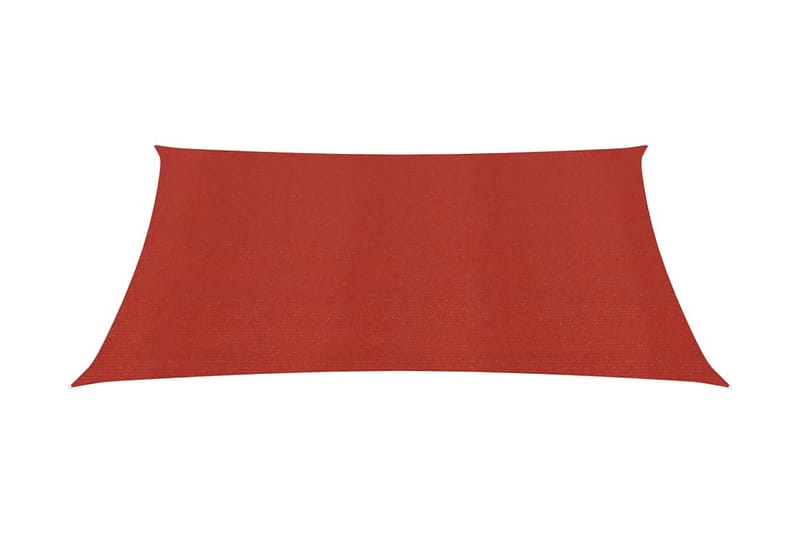 Solsegel 160 g/m² röd 3,6x3,6 m HDPE - Röd - Utemöbler - Solskydd - Solsegel